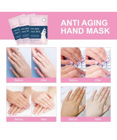 Hand Mask - 5 Pairs Moisture Gloves for Nourishing & Regenerating Hand Care | Anti-Aging & Peeling Treatment for Men & Women - Buy Online on GoSupps.com