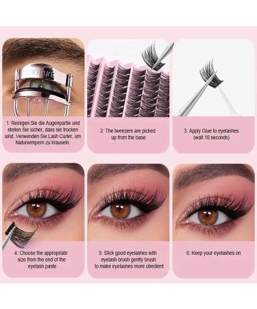 Selawasty 120pcs DIY Eyelash Extensions Clusters D Curl | Wispy Lashes Cluster for At-Home Individual Lash Extensions - Buy Online on GoSupps.com