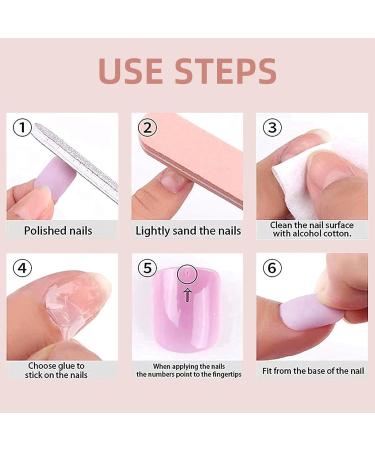 NICENEEDED Easter French Tip Press on Nails Short Square Fake Nails with Rhinestones Rabbit Acrylic Nails Full Cover Stick on Nails Cute Bunny Artificial Nails Decor for Women Girl Holidays Nail Art - Buy Online on GoSupps.com