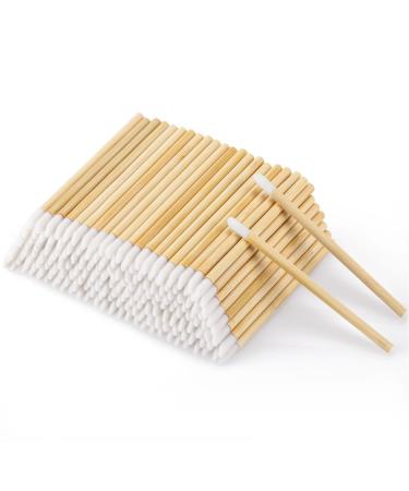 200pcs Disposable Bamboo Handle Lip Brushes Lipstick Lip Gloss Wands Applicator Makeup Tool 200 Bamboo lip brushes