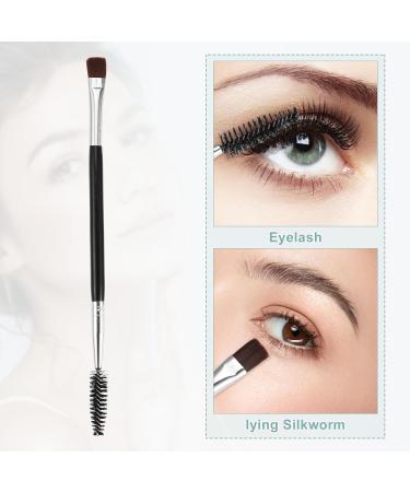 VOCOSTE Double-ended Makeup Brush Set - 2pcs Eyebrow & Smudger Brush with Wooden Handle | International Shipping Available - Buy Online on GoSupps.com