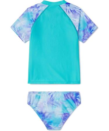 Speedo Girls UV Swim Shirt Set - Scuba Blue 4 | Short Sleeve Rashguard - Buy Online on GoSupps.com