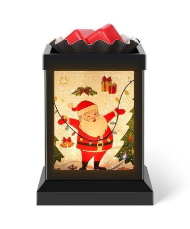 Orvro Red Santa Claus Wax warmer-electrical wax warmer with a visually appealing design farmhouse wax melger with energy-saving LED light for home fragrances gifts and office