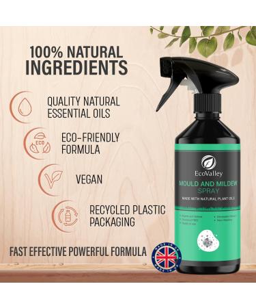 EcoValley Natural Black Mould & Mildew Remover Spray | Multi-Surface Cleaner for Home & Caravan | Mold Treatment with New Formula - Buy Online on GoSupps.com
