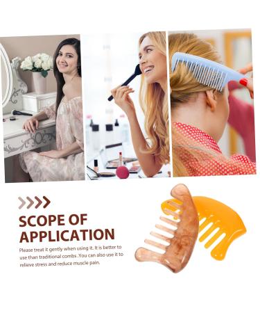 Magiclulu 4 Pieces Massage Comb Set - Afro-Kamm & Gua Sha Board for Neck Massage Hair Grooming and Relaxation | International Shipping Available - Buy Online on GoSupps.com