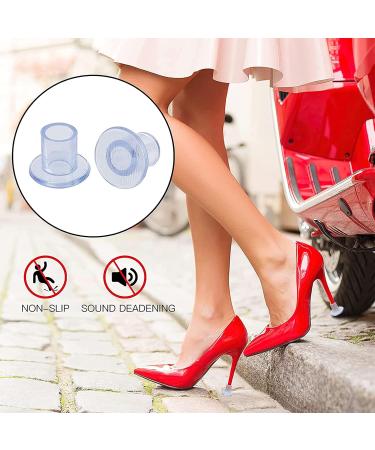High Heel Protectors - 12 Pairs Clear Heel Stoppers for Weddings Parties & Outdoor Events | Anti-Slip Caps for Grass & Uneven Floors - Buy Online on GoSupps.com