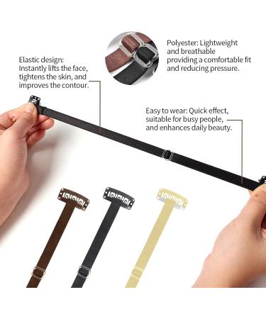 Adjustable Elastic Face Lift Belt Polyester Slimming Headbands To Minimize Double Chin And Contouring Jaw Line Brown - Buy Online on GoSupps.com