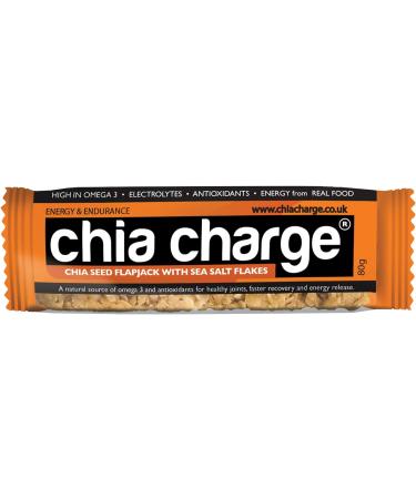 Chia Seeds Energy Bar Pack - Mini & Big Flapjacks - Healthy Snack for Running, Gym & Cycling - Nut-Free Lunchbox Snack - Original Sea Salt Flavor 20x80g - Buy Online on GoSupps.com