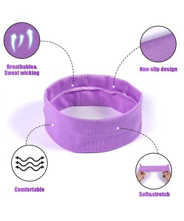 6pcs Cotton Sport Yoga Headbands for Women - Wide Elastic Hair Bands in 6 Fashionable Colors - Buy Online on GoSupps.com