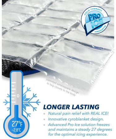 Pro Ice Scapula/Cervical Cold Ice Wrap with Inserts - Fast Pain Relief - Buy Online on GoSupps.com