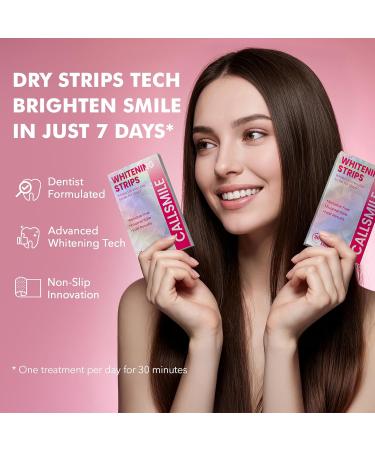 CALLSMILE Teeth Whitening Strips - Whitening Strips for Sensitive Teeth Hydrogen Peroxide Teeth Whitener for Coffee Wine Tobacco and Other Stains 28 Strips (14 Days Treatment) Mint - Buy Online on GoSupps.com