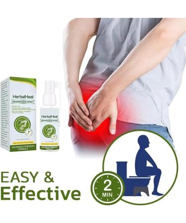 GFOUK Herbalheal Hemorrhoids Spray Natural Herbal Hemorrhoids Spray Hemocare Herbal Hemorrhoids Spray Fast Relief of Hemorrhoids and Anal Fissures 30ML (1Pcs) - Buy Online on GoSupps.com