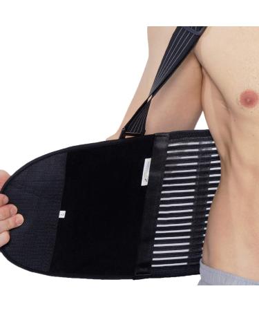 Neotech Care Adjustable Back Brace Lumbar Support Belt XL with Suspenders - Black - Buy Online on GoSupps.com