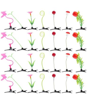 KALLORY 28pcs Bean Sprout & Flower Hair Clips Set for Women - Cute Plant Barrettes & Hairpins for Girls - Grass Hair Accessories - Buy Online on GoSupps.com