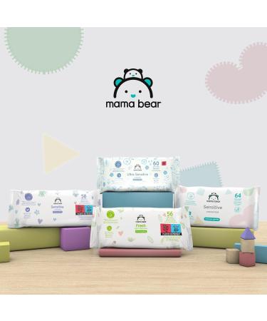 Amazon Brand Mama Bear Sensitive Baby Wipes - Unscented 768 Count (12 Packs of 64) - Gentle & Hypoallergenic Baby Wipes for Sensitive Skin - Buy Online on GoSupps.com