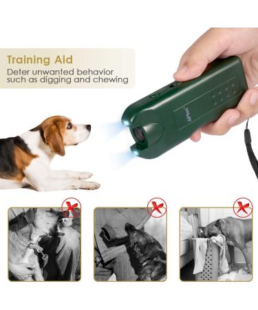 ASSCA Anti Barking Device Ultrasonic Dog Deterrent Anti Dog Barking Deterrent Devices with 3-in-1 Charging and Safe for People and Pets Mini Ultrasonic Dog Repeller is Suitable for Most Dogs Green - Buy Online on GoSupps.com
