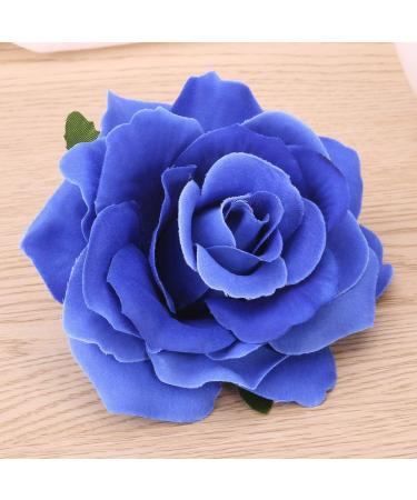 OSALADI Flower Hair Accessories Artificial Floral Hair Clip Big Rose Flower Hairpin Wedding Bridal Barrette Elegant Brooch Accessories for Women Girl Bridal Blue White Roses Artificial Flowers - Buy Online on GoSupps.com