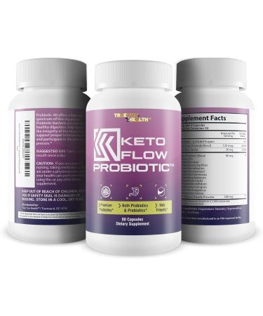 KETO FLOW PROBIOTIC - Premium Probiotics & Prebiotics - Keto Friendly Probiotic Formula - 40 Billion CFU - Promote Healthy Gut Biome - Immune Support & Digestive Support - Aid Energy & Bloating Relief - Buy Online on GoSupps.com