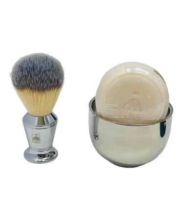 G.B.S Men Deluxe Traveling Kit | Butterfly Safety Razor Chrome Brush & Natural Shaving Soap - Buy Online on GoSupps.com