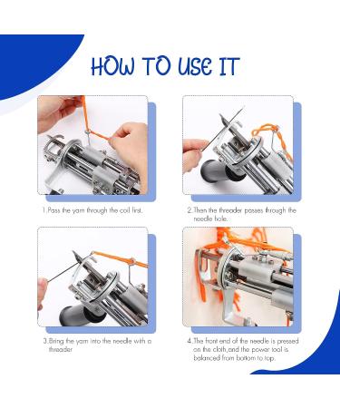 Electric Cut Pile Rug Tufting Gun - Hand Held Carpet Weaving Flocking Machine - Blue - Buy Online on GoSupps.com