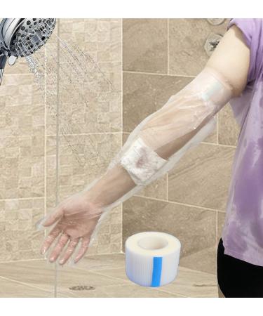 Waterproof Disposable Arm Hand PICC Cast Cover for Shower Elbow Wound Protector 10pcs with 1 Adhesive Tape