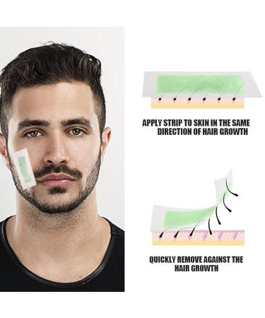 30 Tackable Beeswax Hair Removal Strips - Facial Wax Strips for Men | Effective Ingrown Hair Solution | International Shipping - Buy Online on GoSupps.com