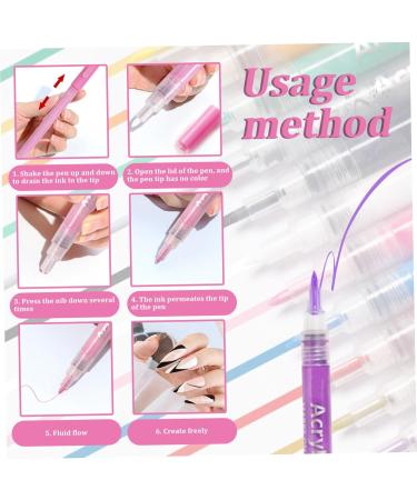 Nail Polish Pens 12Pcs/Set Nail Art Pens 12 Colors Quick Dry Nail Art Paint Smooth Graffiti Dotting Pen Waterproof Drawing Painting Nail Polish Design Pens - Buy Online on GoSupps.com