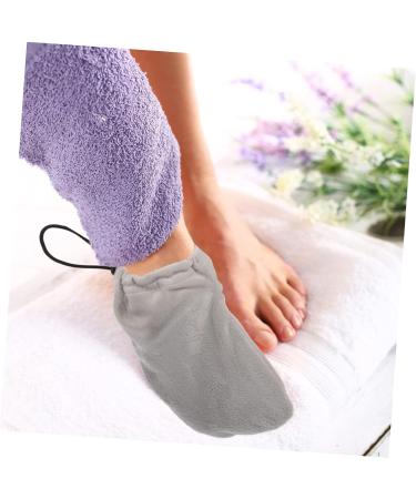 FRCOLOR 1 Pair Wax Therapy Warm Foot Cover Wax Work Cotton Mittens Fir Paraffin Wax Gloves Foot Skin Care Paraffin Wax Bath Liners Paraffin Wax Booties Feet Care Skull Stationary Spa Plush 28X20X0.9CM Grey - Buy Online on GoSupps.com