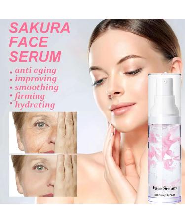 Sakura Face Serum for Women - Cherry Blossoms Face Essence for Teenage Girl - Sakura Hydrating Face Mist - Moisture Face Spray Plump Firm Lift - Exfoliation Anti Oxidation Fade Wrinkle Smooth Tender - Buy Online on GoSupps.com