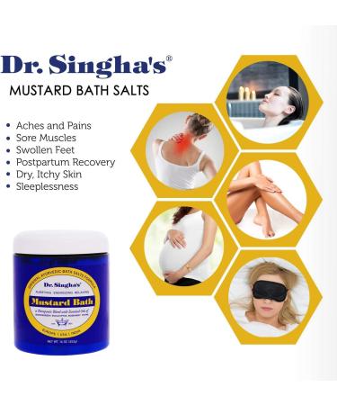 Dr. Singha's Mustard Bath Therapeutic Salts - 16 oz | Natural Relief & Relaxation - Buy Online on GoSupps.com
