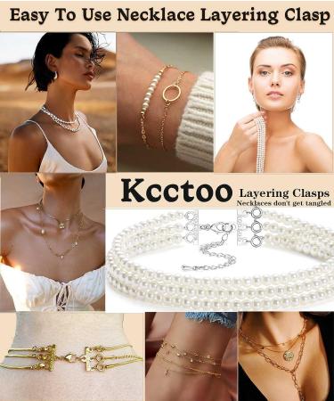 KCCTOO Necklace Connectors for Layering - 18K Gold and Silver Women's Jewelry Clasps - Buy Online on GoSupps.com