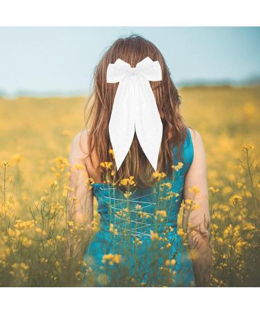 Big Bow French Barrette Hair Clip with Long Tail - Wedding Hair Accessories - Buy Online on GoSupps.com