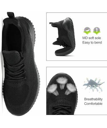 Kapsen Men's Non Slip Running Shoes - Ultra Light Breathable Fashion Sneakers 9.5 Full Black - Buy Online on GoSupps.com