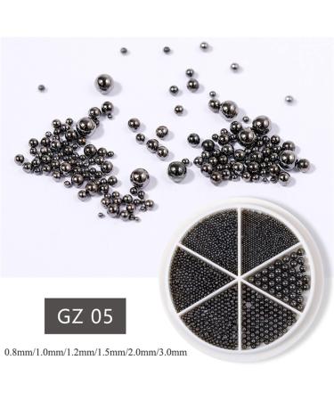 Metallic Micro Beads for Nails - Golden Silver Rose Gold Black Caviar Beads 0.8-3.0mm - Buy Online on GoSupps.com