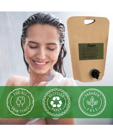 INTERCABO ORGANIC BAG IN BOX SHOWER GEL REFILL - Green Tea Flavoured Moisturizing Shower Gel 3L Eco Packaging & Carry Handle Save Money & Environment. - Buy Online on GoSupps.com