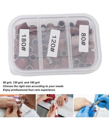 80 120 180 Grit Sanding Bands for Dead Skin Removal Premium Foot Care Nail Drill Bit Set with Mandrel Bit for Home Foot Care - Buy Online on GoSupps.com