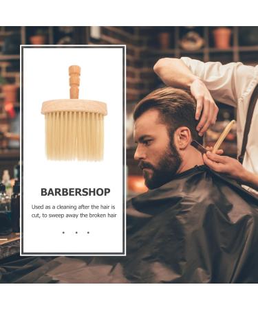 Healeved Hairdressing Bristle Brush Neck Brush Tool Salon Shave Brush Barber Brush Hard Brush for Waves Neck Duster Hair Salon Shaving Brush Manual Shaving Barber with Wood Handle - Buy Online on GoSupps.com