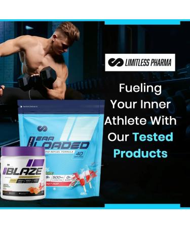 Limitless Pharma EAA Loaded | Intra Workout Essential Amino Acid Supplement | EAAs BCAAs L-Carnitine Electrolytes Sugar Free | Post Workout Muscle Recovery Energy Hydration | 40 Servings (Miami Vice) - Buy Online on GoSupps.com