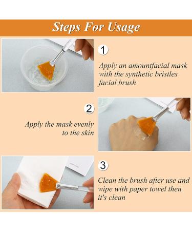 15PCS Facial Brushes Fan Mask Brushes - Soft Facial Applicator Tools for Peel Glycolic Mask Makeup - Buy Online on GoSupps.com