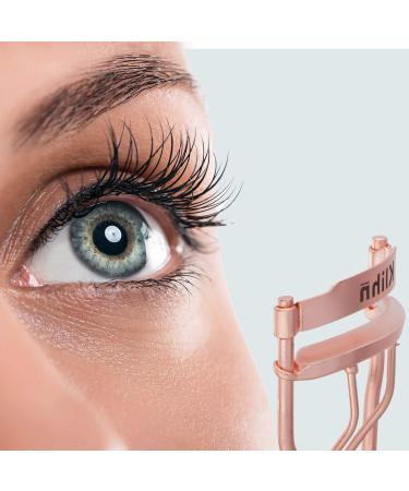Klihn Exclusive Eyelash Curler - High-Quality Carbon Steel & 8 Extra Rubber Pads | Perfectly Curved Lashes in Rose Gold Matte - Buy Online on GoSupps.com