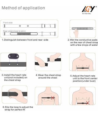 Rich Green Valley Soft Adjustable Heart Rate Monitor Chest Strap for Polar, Wahoo, CooSpo, Garmin HRM - Small Black - Buy Online on GoSupps.com