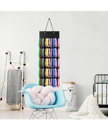 Tudomro Hanging Headband Organizer with 60 Elastic Bands - Bow Hanger for Girls Hair Bows - Felt Headband Holder (Black) - Buy Online on GoSupps.com