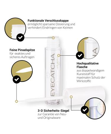 Eyecatcha Vegan Eyelash Serum - Premium Eyelash Booster for Fast Growth | Made in Germany | Test Winner for Long Lashes - Buy Online on GoSupps.com