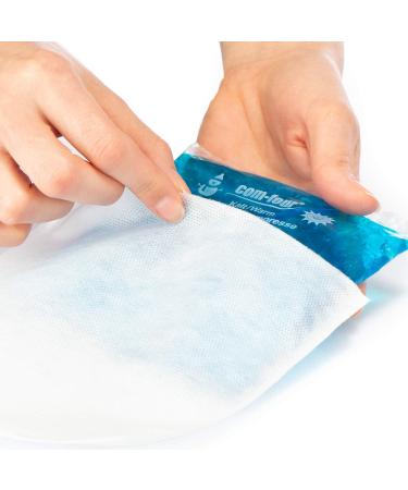 Com-Four 5x Disposable Fleece Shell for Gel Compress | Medium Protective Cover for Cold & Warm Therapy | Skin Safe 5 Pieces Perfect for Travel & Home - Buy Online on GoSupps.com