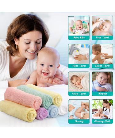 24-Pack Microfiber Coral Fleece Baby Washcloths 7x9 inch - Extra Absorbent & Soft Towels for Newborns, Infants & Toddlers - Gentle on Sensitive Skin - HOMEXCEL - Buy Online on GoSupps.com