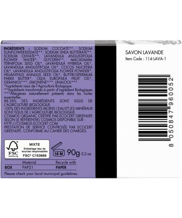 Crin de Fleur Lavender Soap | Organic Handcrafted Soap for All Skin Types | Cold Processed | 90g | Pack of 1 - Buy Online on GoSupps.com
