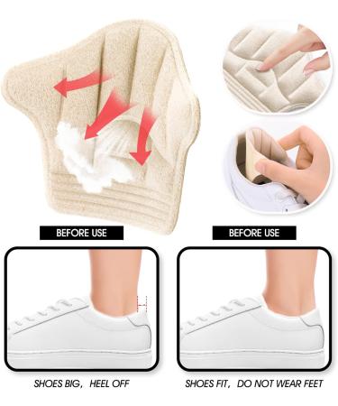 Sibba Heel Grips - 2 Pairs of Self-Adhesive Heel Cushions for Large Shoes | Comfortable Shoe Fillers in Skin Color & Black | Improve Fit & Comfort - Buy Online on GoSupps.com