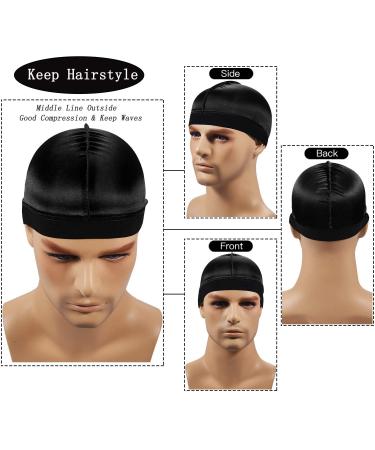 3+1 Wave Caps Silky Durags Pack for Men - Good Compression Satin Doo Rag Set - Buy Online on GoSupps.com