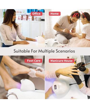 Lishumei LED Nail Lamp 48W - Professional Gel Nail Polish Curing Light with LCD Display - White SUN5 - Buy Online on GoSupps.com