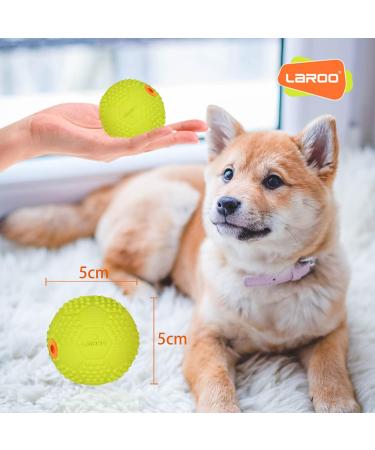 Buy Laroo Dog Toys - Durable Natural Rubber Squeaker Dog Ball for All Dogs (5cm Green) | Perfect for Playtime - Buy Online on GoSupps.com